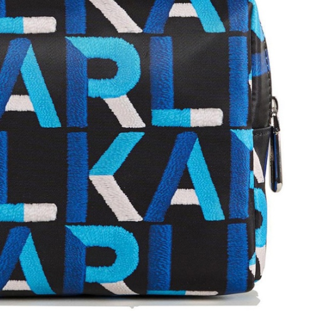Karl Lagerfeld Black and Blue Graphic Cosmetic Case - Picture 6 of 6